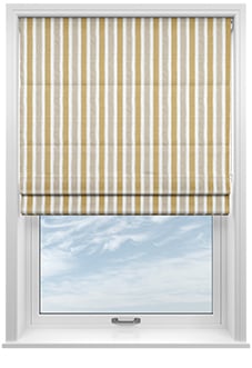 Port Laurent Stripe, Harvest Gold - Twist&Fit Roman Blind